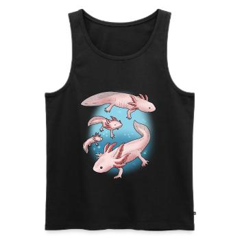 Axolotl Geschenk Unterwasser Lebewesen Axolotl - Männer Premium Bio Tank Top - Schwarz - Vorne - Michal (187cm)