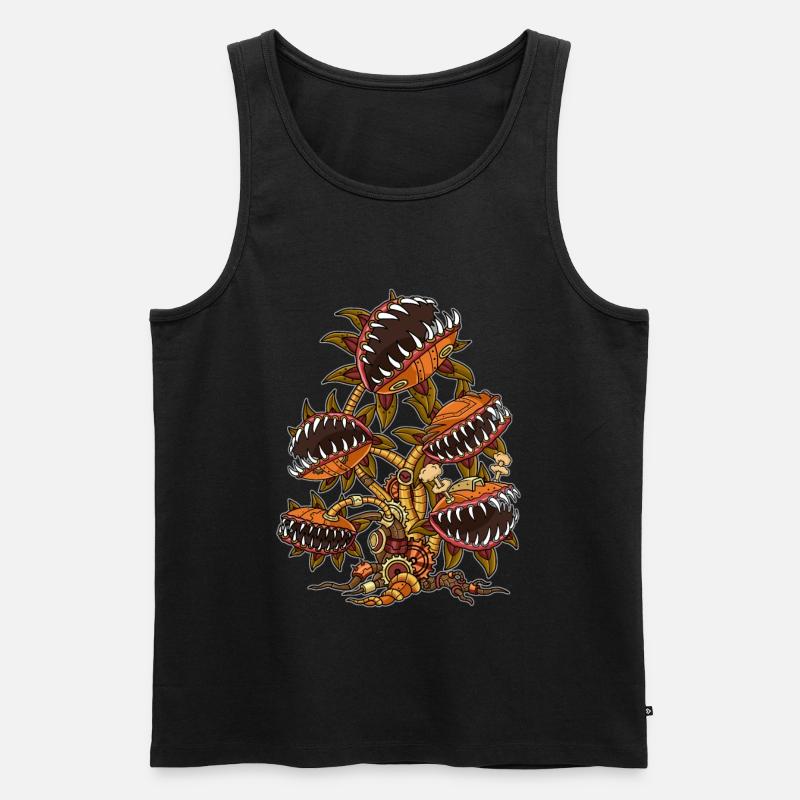 Carnivorous Venus Flytrap Steampunk - Men's Premium Organic Tank Top - black