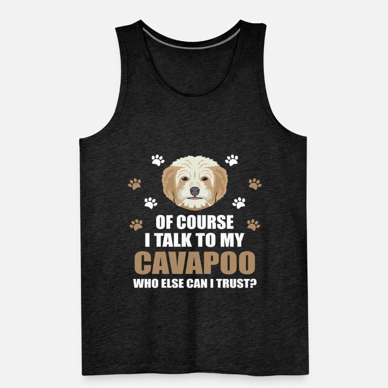Idée de cadeau de chemise de race de chien Cavapoo Débardeur bio Premium Homme