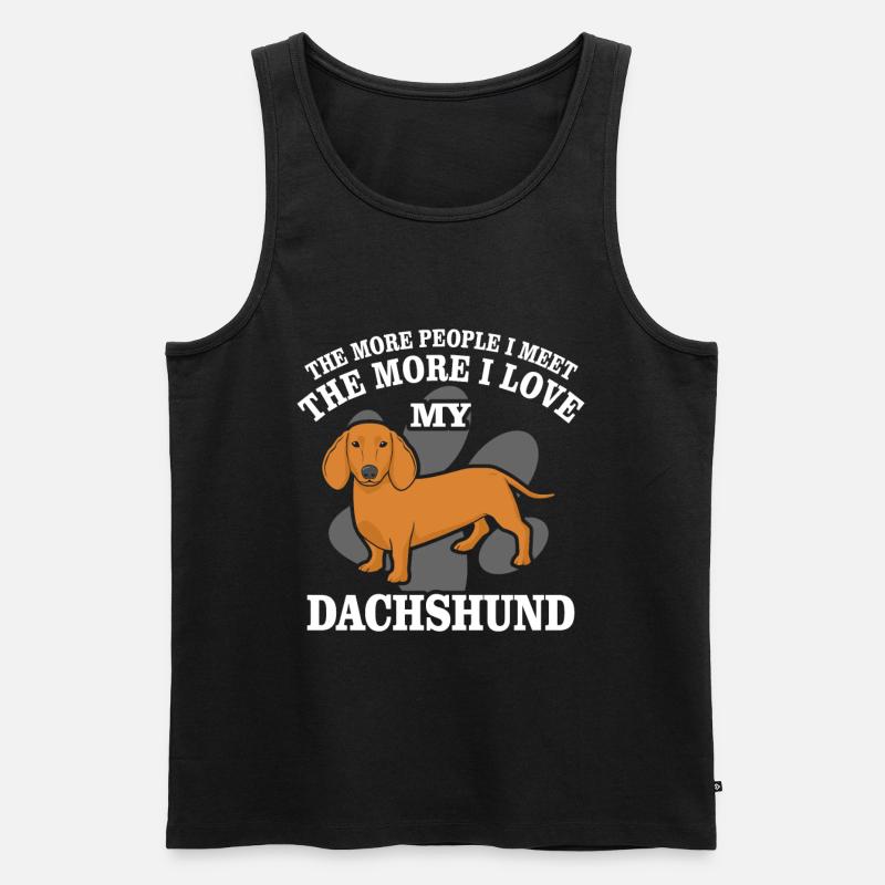 Dackel Dachshund - Männer Premium Bio Tank Top - Schwarz