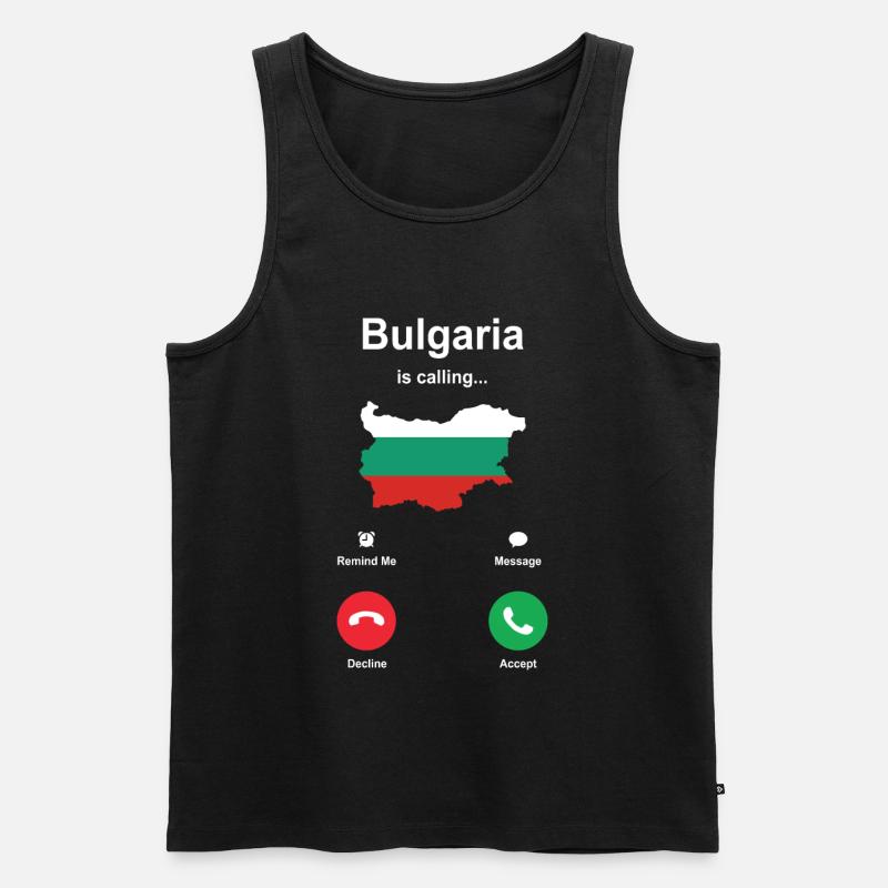 Bulgarien - Männer Premium Bio Tank Top - Schwarz