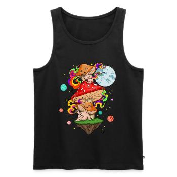 Magic Mushroom Shirt Shrooms Hallucinogenic mushrooms - Men's Premium Organic Tank Top - black - Front - AI Model Male 178 light (178cm)