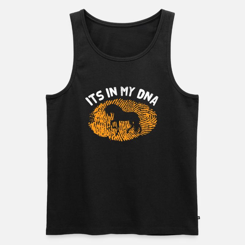 Pferd - Männer Premium Bio Tank Top - Schwarz