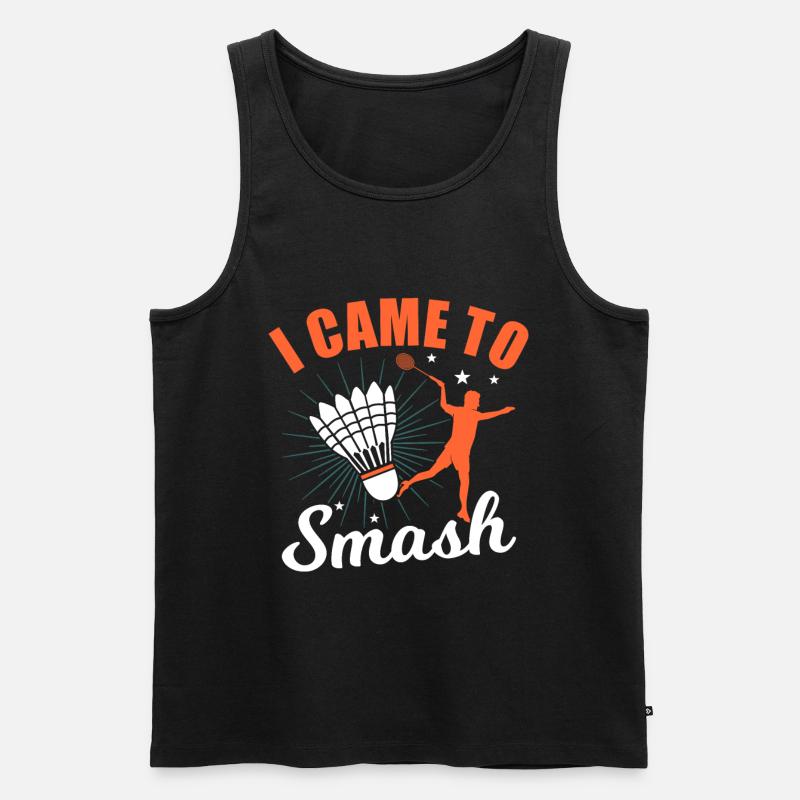 Badminton - Männer Premium Bio Tank Top - Schwarz