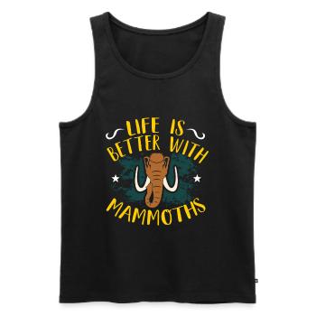 Mammouth - Débardeur bio Premium Homme - noir - Devant - AI Model Male 178 light (178cm)
