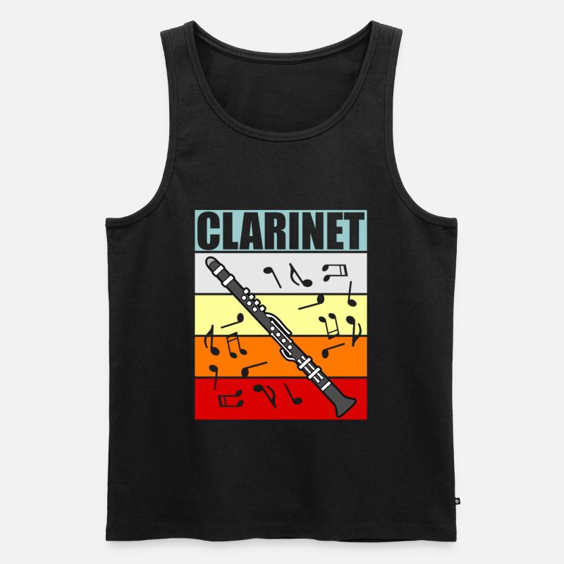 Klarinette - Männer Premium Bio Tank Top - Schwarz