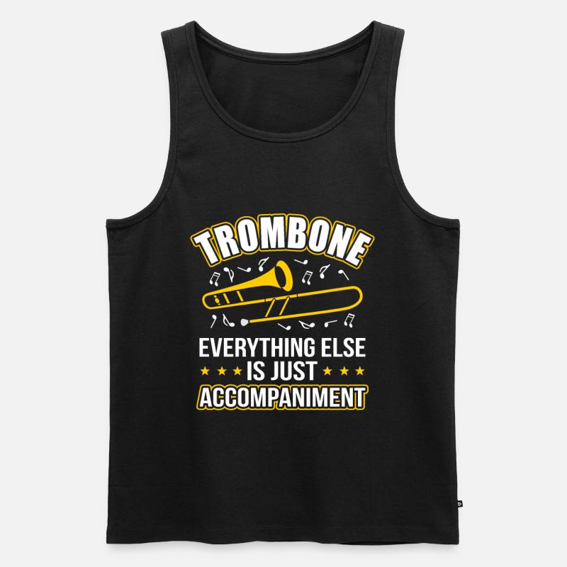 Posaune Trombone - Männer Premium Bio Tank Top - Schwarz