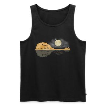 Mandoline Tshirt Bluegrass Country Musik Mandoline - Männer Premium Bio Tank Top - Schwarz - Vorne - Michal (187cm)