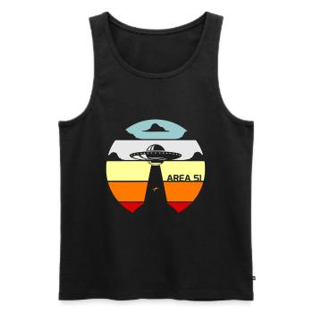 Area 51 - Männer Premium Bio Tank Top - Schwarz - Vorne - Michal (187cm)
