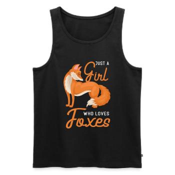Fuchs - Männer Premium Bio Tank Top - Schwarz - Vorne - AI Model Male 178 light (178cm)