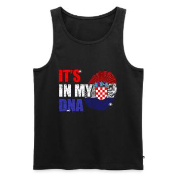 Kroatien - Männer Premium Bio Tank Top - Schwarz - Vorne - Michal (187cm)