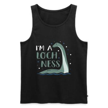 Loch Ness Monster - Men's Premium Organic Tank Top - black - Front - AI Model Male 178 light (178cm)