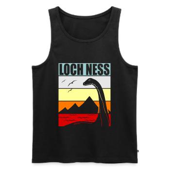 Loch Ness Monster - Men's Premium Organic Tank Top - black - Front - AI Model Male 178 light (178cm)