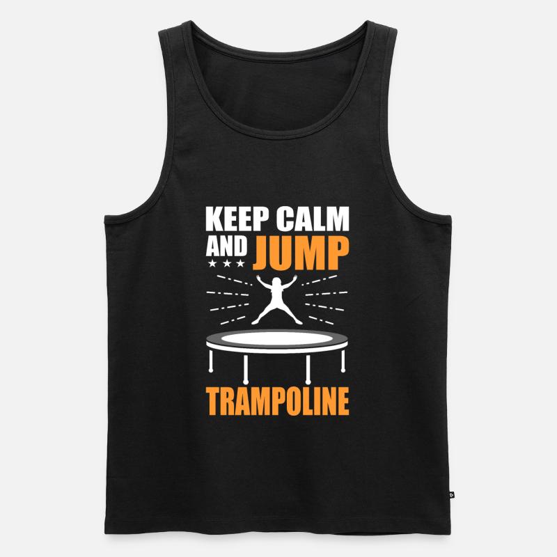 Trampolin - Männer Premium Bio Tank Top - Schwarz