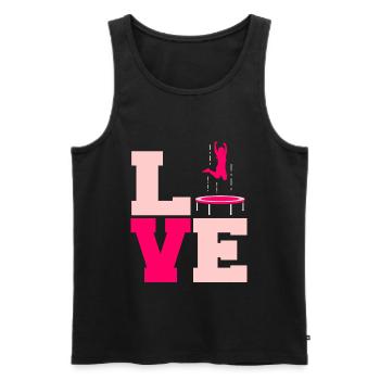 trampoline - Men's Premium Organic Tank Top - black - Front - AI Model Male 178 light (178cm)