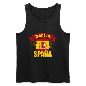 Spanien - Männer Premium Bio Tank Top - Schwarz - Vorne - Michal (187cm)