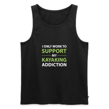 Kayaking - Men's Premium Organic Tank Top - black - Front - Michal (187cm)