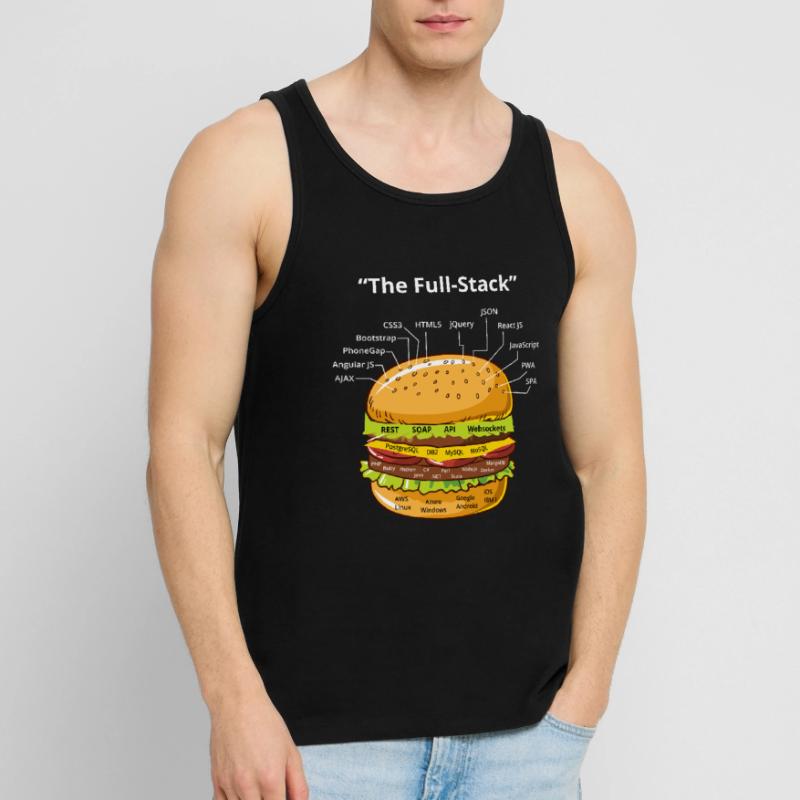 Computer Programmierer Programmierer Software Burger Liebhaber Männer Premium Bio Tank Top