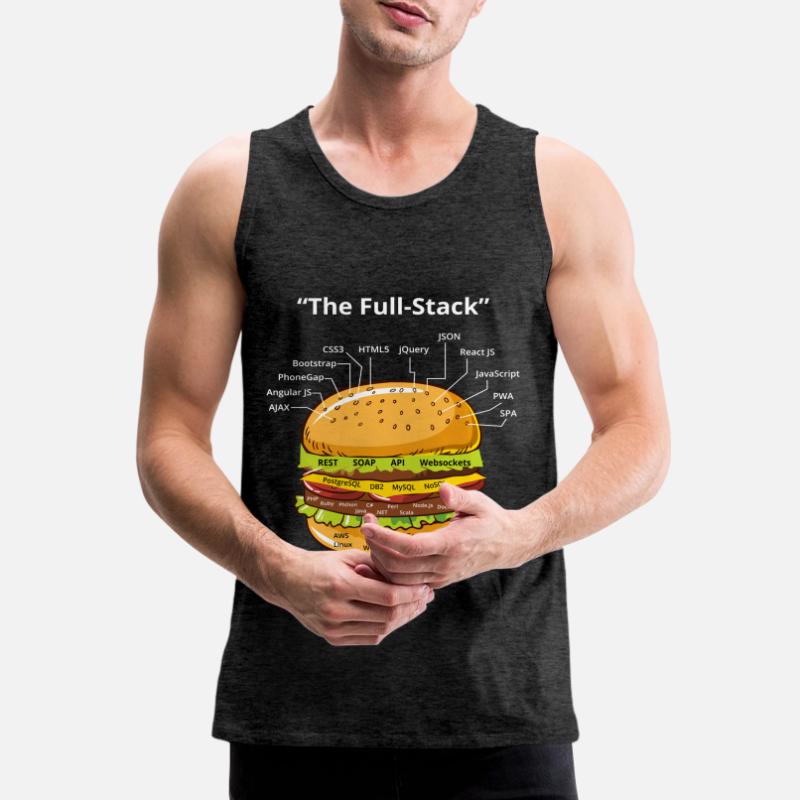 Programmeur informatique Codeurs Software Burger Lovers Débardeur bio Premium Homme
