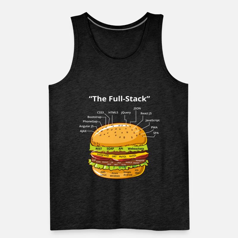 Programmeur informatique Codeurs Software Burger Lovers Débardeur bio Premium Homme