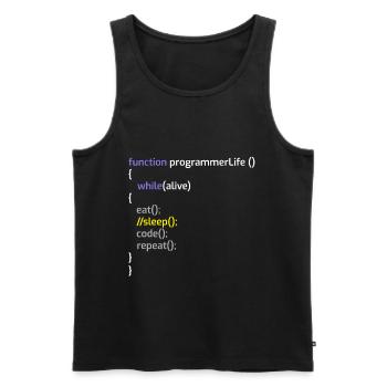 Computer Programmer Coders Software Engineers Gift - Men's Premium Organic Tank Top - black - Front - AI Model Male 178 light (178cm)