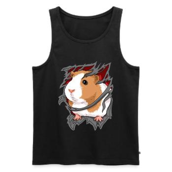Guinea Pig Gift Men Guinea Pig - Men's Premium Organic Tank Top - black - Front - Michal (187cm)