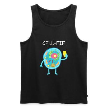 Science Sayings Teacher Cell-fie Funny Gift - Débardeur bio Premium Homme - noir - Devant - Michal (187cm)