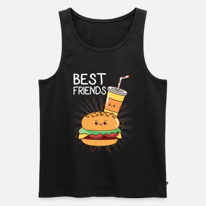 Burger Hamburger - Männer Premium Bio Tank Top - Schwarz