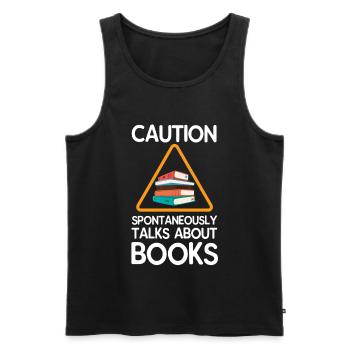 Buch - Männer Premium Bio Tank Top - Schwarz - Vorne - AI Model Male 178 light (178cm)