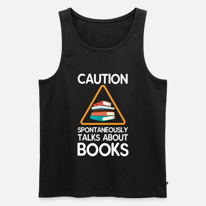Buch - Männer Premium Bio Tank Top - Schwarz