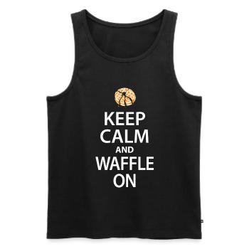 waffle - Men's Premium Organic Tank Top - black - Front - AI Model Male 178 light (178cm)