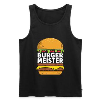 Burger - Débardeur bio Premium Homme - noir - Devant - AI Model Male 178 light (178cm)