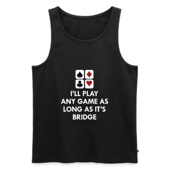 Play Cards Bridge game Addict Fan Player Gamer - Men's Premium Organic Tank Top - black - Front - Michal (187cm)