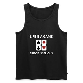 Play Cards Bridge game Addict Fan Player Gamer Gif - Men's Premium Organic Tank Top - black - Front - Michal (187cm)
