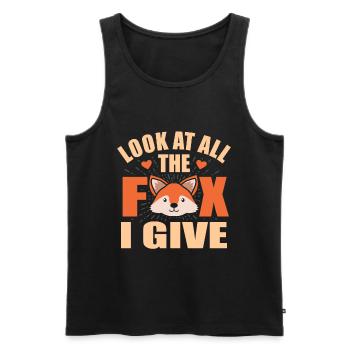 Fox - Men's Premium Organic Tank Top - black - Front - AI Model Male 178 light (178cm)