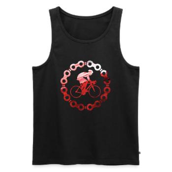 bicycle - Men's Premium Organic Tank Top - black - Front - Michal (187cm)