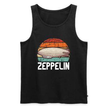 Rigid Zeppelin Aircraft Gift Idea - Men's Premium Organic Tank Top - black - Front - Michal (187cm)