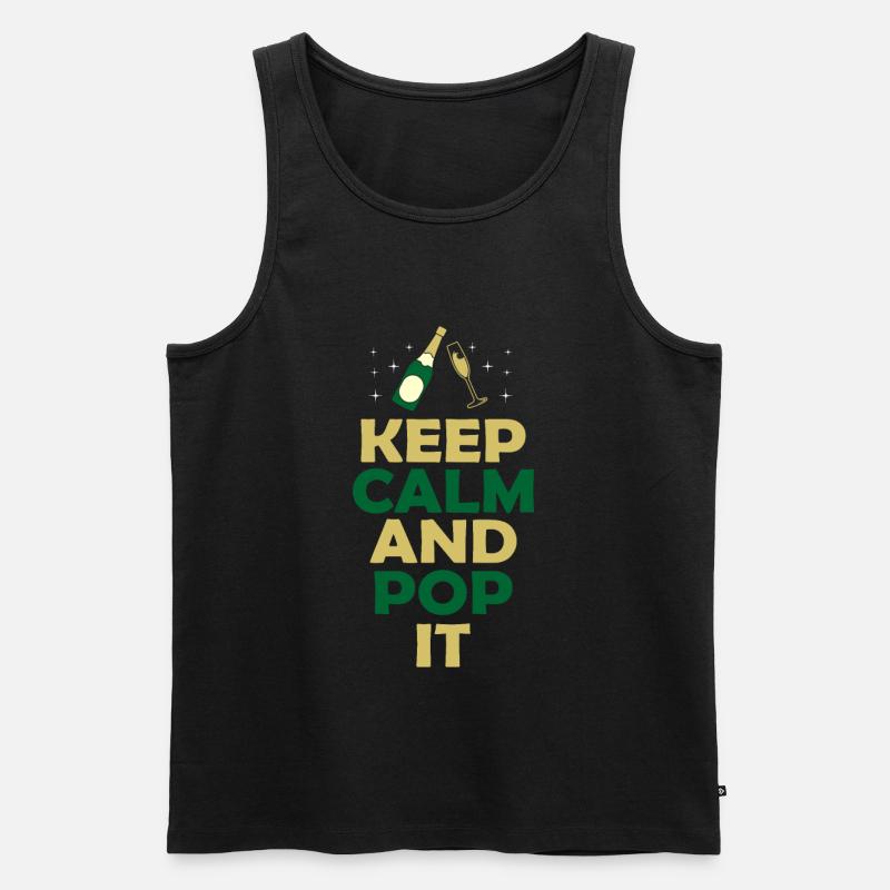 Sekt - Männer Premium Bio Tank Top - Schwarz