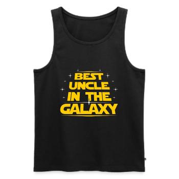 uncle - Men's Premium Organic Tank Top - black - Front - Michal (187cm)