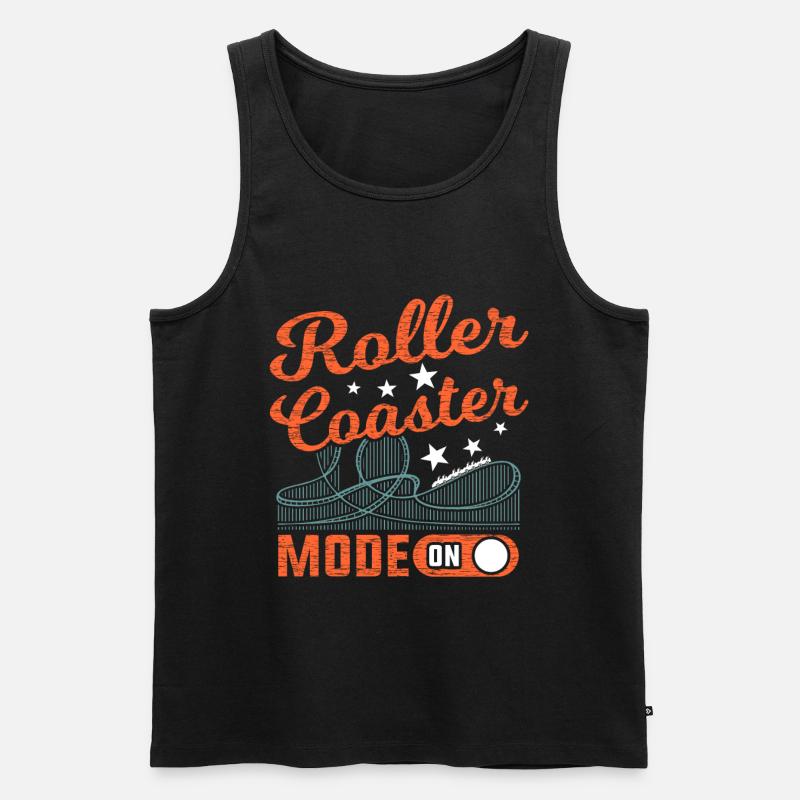 Achterbahn - Männer Premium Bio Tank Top - Schwarz