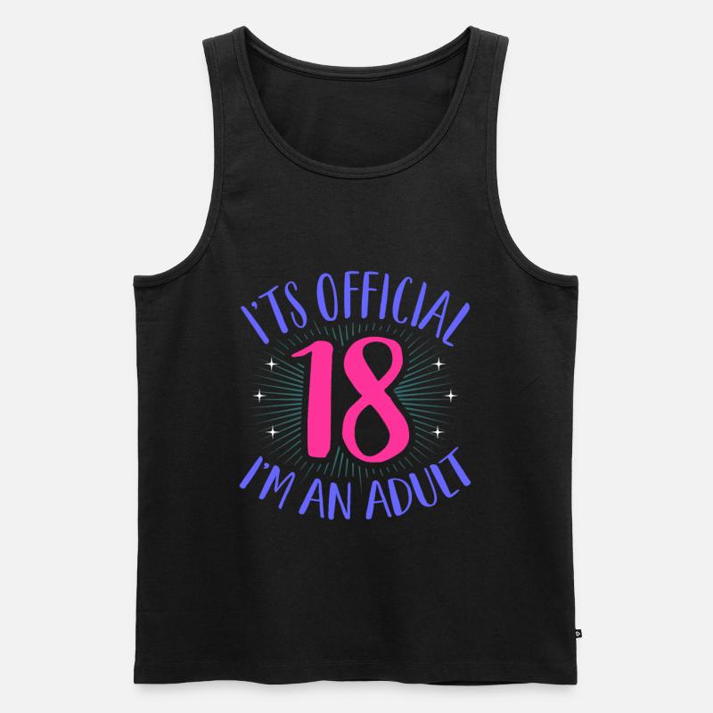 18. Geburtstag - Männer Premium Bio Tank Top - Schwarz