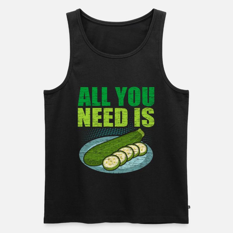 Zucchini - Männer Premium Bio Tank Top - Schwarz
