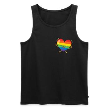 LGBT Gruppe Flagge Geschenkidee - Männer Premium Bio Tank Top - Schwarz - Vorne - AI Model Male 178 light (178cm)