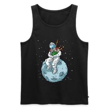 Cornemuse chemise astronaute cornemuse cornemuse - Débardeur bio Premium Homme - noir - Devant - AI Model Male 178 light (178cm)