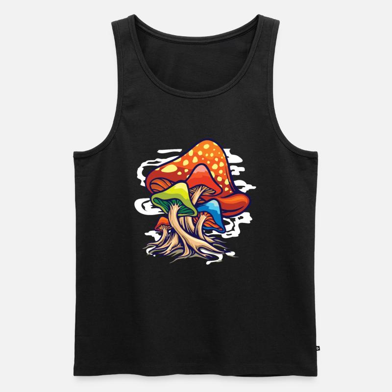 Pilz - Männer Premium Bio Tank Top - Schwarz
