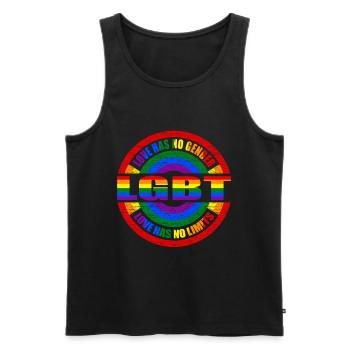 LGBT - Männer Premium Bio Tank Top - Schwarz - Vorne - AI Model Male 178 light (178cm)