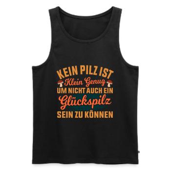 Pilz - Männer Premium Bio Tank Top - Schwarz - Vorne - AI Model Male 178 light (178cm)