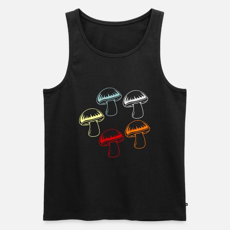 Pilz - Männer Premium Bio Tank Top - Schwarz