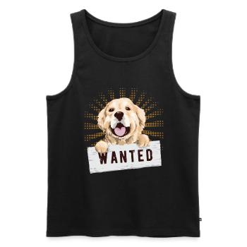 Golden retriever - Men's Premium Organic Tank Top - black - Front - Michal (187cm)