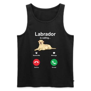 Labrador - Débardeur bio Premium Homme - noir - Devant - Michal (187cm)